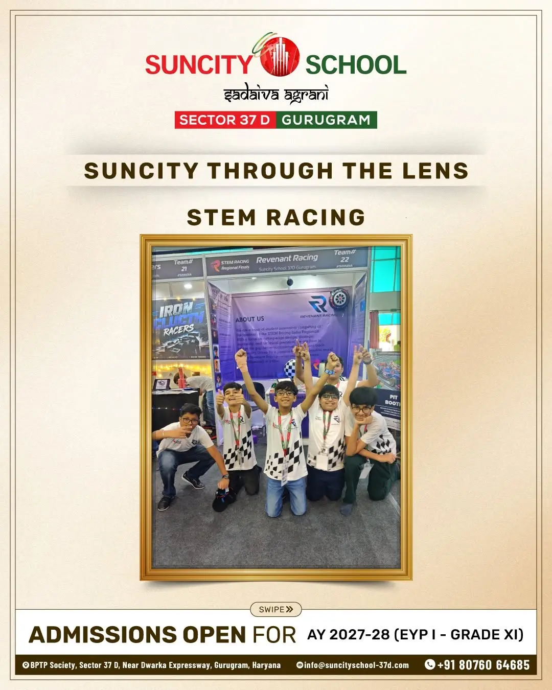 Suncity School 37D Shines at STEM Racing North Regionals Finals 2025–26
